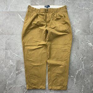 Vintage Polo Ralph Lauren Hammond Pants Mens 40x30 Pleated Khaki Classic Chino